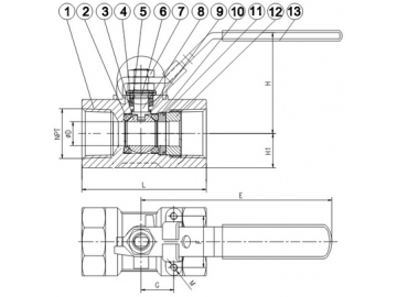 محبس كرة استانلس ستيل قطعة واحدة  Unibody Stainless Steel Ball Valve