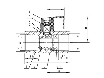 محبس كرة نحاسي صغير يتحمل ضغط 450 PSI  Brass Mini Ball Valve