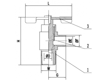 صمام تصريف زاوية قائمة  90°Angle Internal Seal Drain Cock