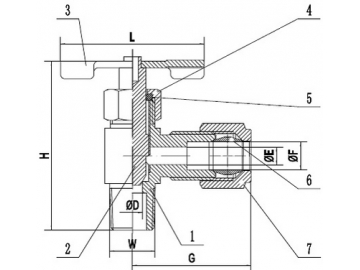 صمام تصريف زاوية قائمة  90°Angle Internal Seal Drain Cock