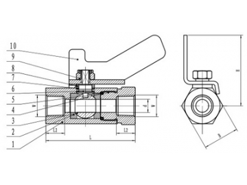 صمام كرة استانلس ستيل صغير - مقبض فراشة  Mini Stainless Steel Ball Valve