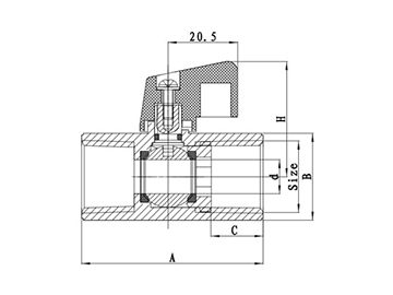 صمام كرة استانلس ستيل صغير سداسي الشكل NSF  NSF Stainless Steel Mini Ball Valve