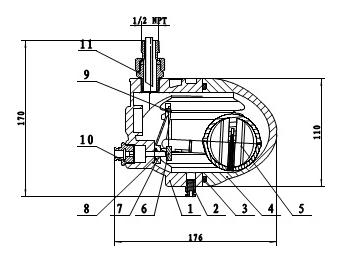 صمام تصريف آلي بعوامة 800 لتر   Automatic Float Drain, 800L