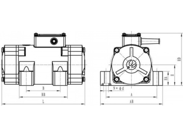 هزاز خرسانة بمحرك كهربائي ثنائي الأقطاب وثلاثي الطور  External Concrete Vibrator with 3 Phase Electric Motor