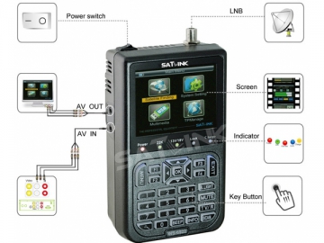 جهاز فحص البث الفضائي الرقمي فائق الوضوح HD WS6922 DVB-S/DVB-S2