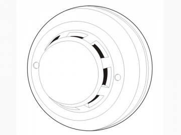 ﻿ كاشف الدخان الكهروضوئي مع شبكة بأربعة أسلاك 53mm