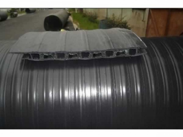 أنبوب لولبي مقوى ذات الجدار المزدوج الفولاذي Ф300-Ф3000mm HDPE