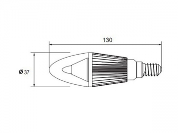 مصباح الشمعة E14 LED مع قاعدة ذهبي اللون