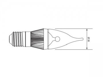 مصباح الشمعة E27 LED