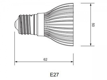 مصباح الكأس PAR16 E27 LED