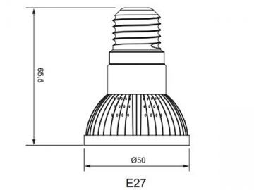 مصباح الكأس PAR16 E27 LED