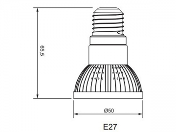 مصباح الكأس PAR16 E27 LED