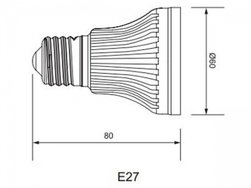 لمبة الكأس IP40 LED