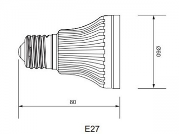 لمبة الكأس IP40 LED