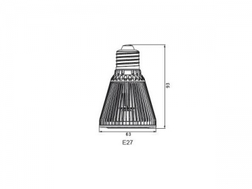 لمبة الكأس IP40 LED