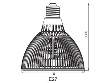 لمبة الكأس E27 LED بطاقة عالية