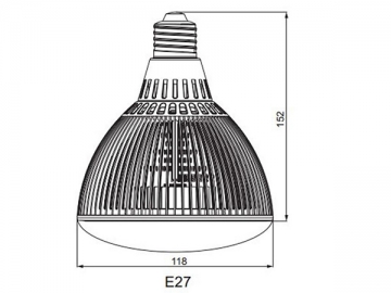 لمبة الكأس E27 LED بطاقة عالية