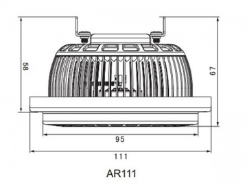 مصباح الكأس AR111 LED