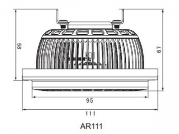 مصباح الكأس AR111 LED