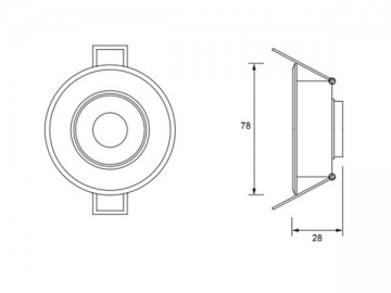 مصباح السقف 1W LED