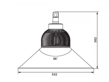 مصباح التعدين LED بنوع الزعانف