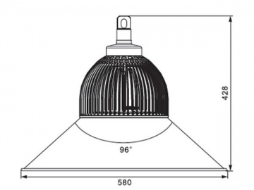 مصباح التعدين LED بنوع الزعانف