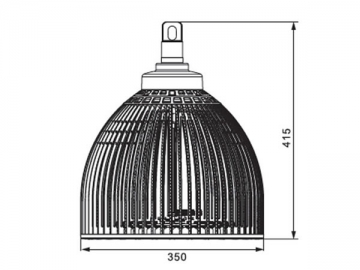 مصباح التعدين LED بنوع الزعانف