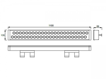 مصباح غسالة الجدار RGB LED