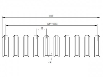 صفائح التسقيف UPVC <small>(صفيحة السقف البلاستيكية 1088mm)</small>