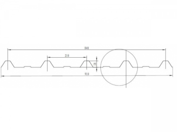 صفائح التسقيف UPVC <small>(صفيحة السقف البلاستيكية 910mm)</small>