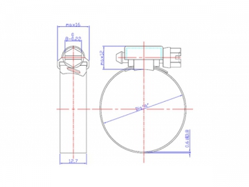 مشبك خرطوم مثقوب <small>(12,7 ملمتر)</small>