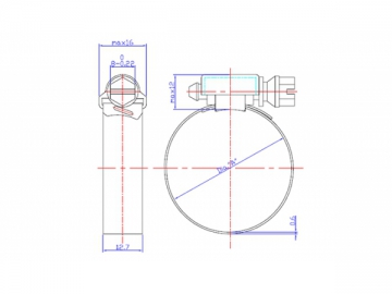 مشبك خرطوم مثقوب <small>(12,7 ملمتر)</small>