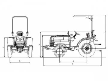 جرارة زراعية، <span dir='ltr'>20-40 Hp</span>