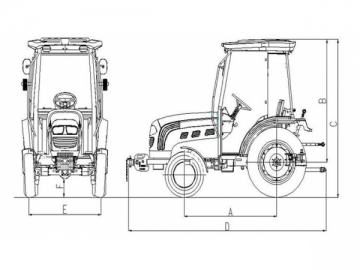 جرارة زراعية، <span dir='ltr'>20-40 Hp</span>