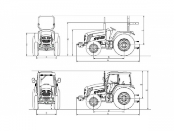 جرارة زراعية، <span dir='ltr'>75-100 Hp</span>