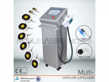 آلة تخفيف الوزن بتردد الراديو مع الليزر Lipo و تذويب الدهون بالتبريد Crystal CY-E